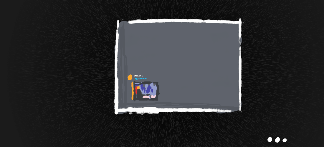 A crude illustration of a monitor looking at the aforementioned embedded site preview one would see when posting a link to a webpage that has meta tags